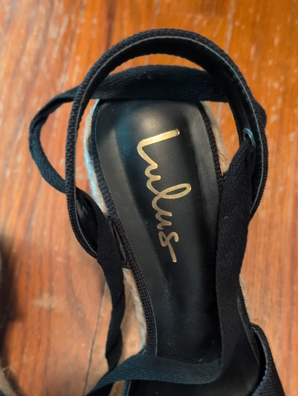 Lulu's Black Crisscross Lace-Up Espadrille Wedges
